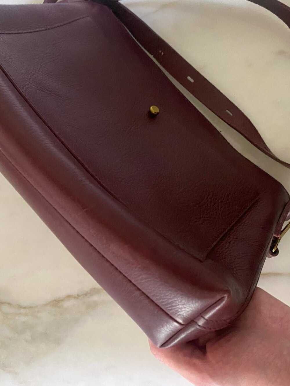 Madewell Womens Transport Crossbody Bag Medium in Burgundy - Picture 4 of 6